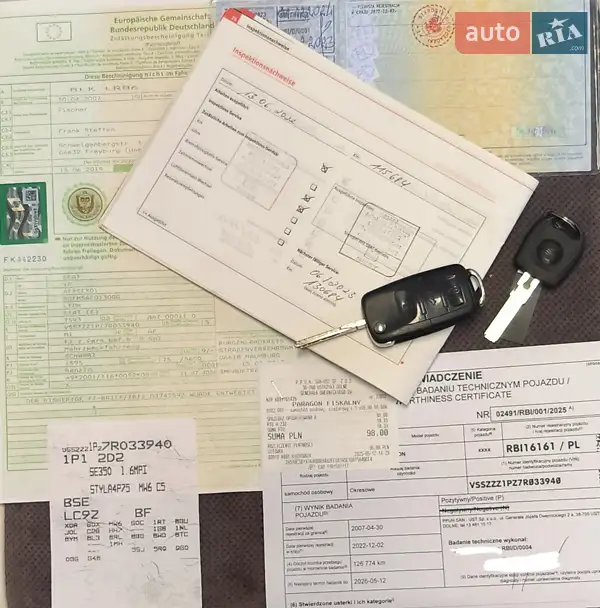 Хэтчбек SEAT Leon 2007 в Хырове документ