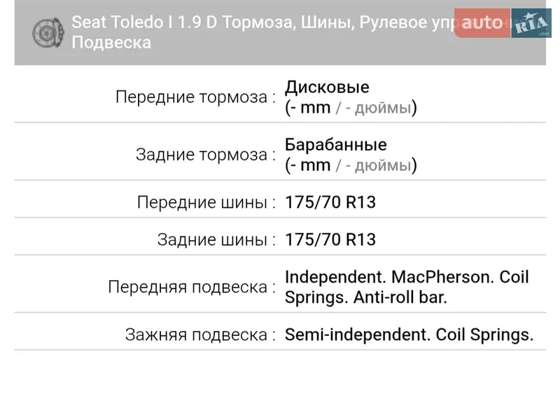 Седан SEAT Toledo 1996 в Харкові документ