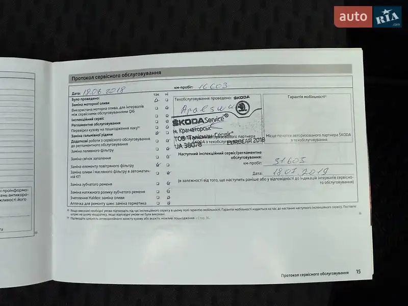 Хэтчбек Skoda Fabia 2013 в Белой Церкви документ