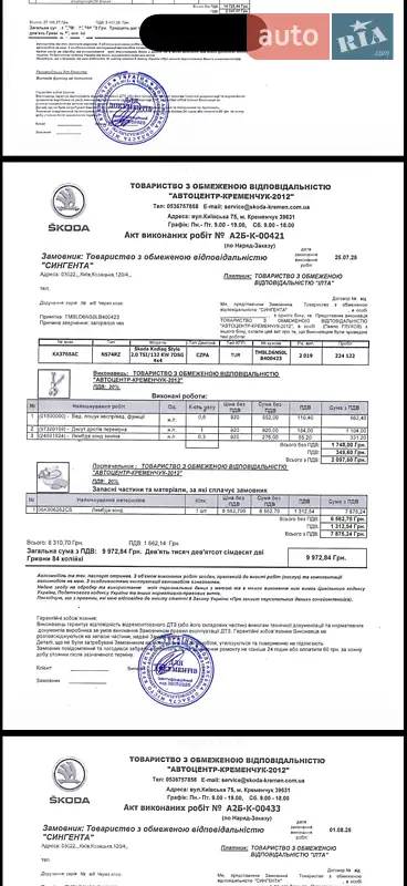 Внедорожник / Кроссовер Skoda Kodiaq 2019 в Александрие документ