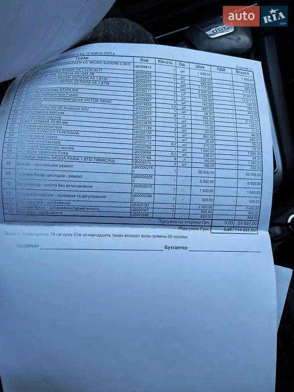 Універсал Skoda Octavia 2010 в Тернополі документ 7 фото Універсал Skoda Octavia 2010 в Тернополі документ