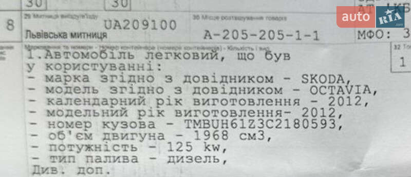 Универсал Skoda Octavia 2012 в Луцке