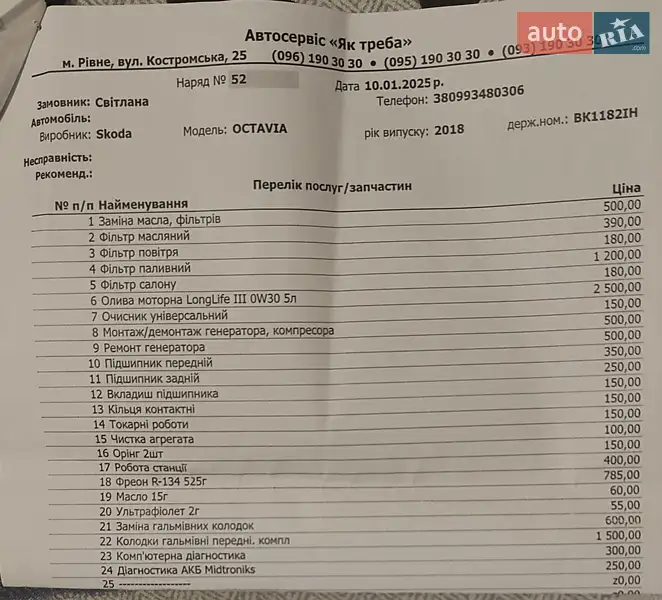 Універсал Skoda Octavia 2018 в Рівному документ