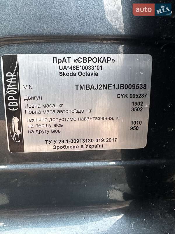 Ліфтбек Skoda Octavia 2018 в Дніпрі