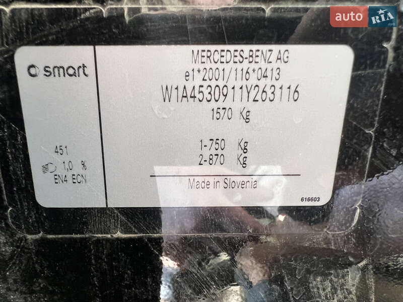 Хэтчбек Smart Forfour 2021 в Луцке