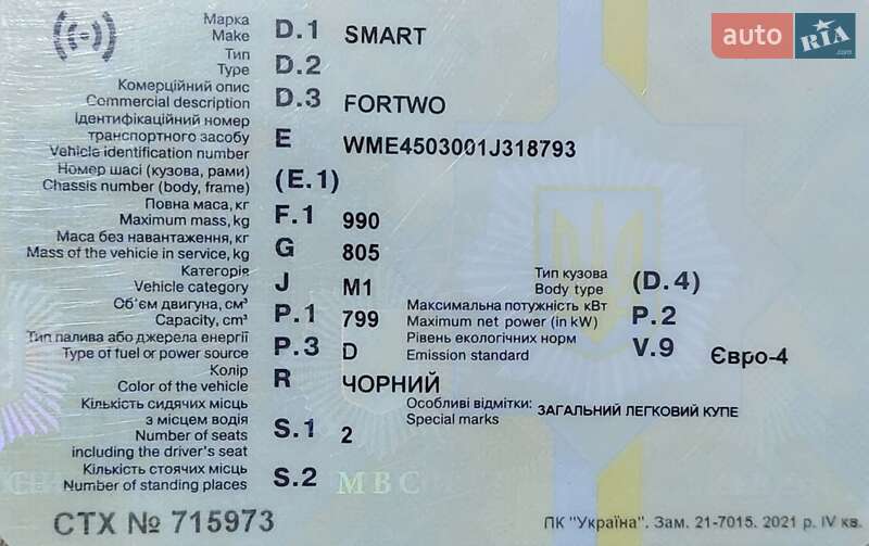 Купе Smart Fortwo 2007 в Буче фото 6 Купе Smart Fortwo 2007 в Буче