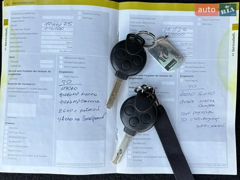 Купе Smart Fortwo 2012 в Києві документ