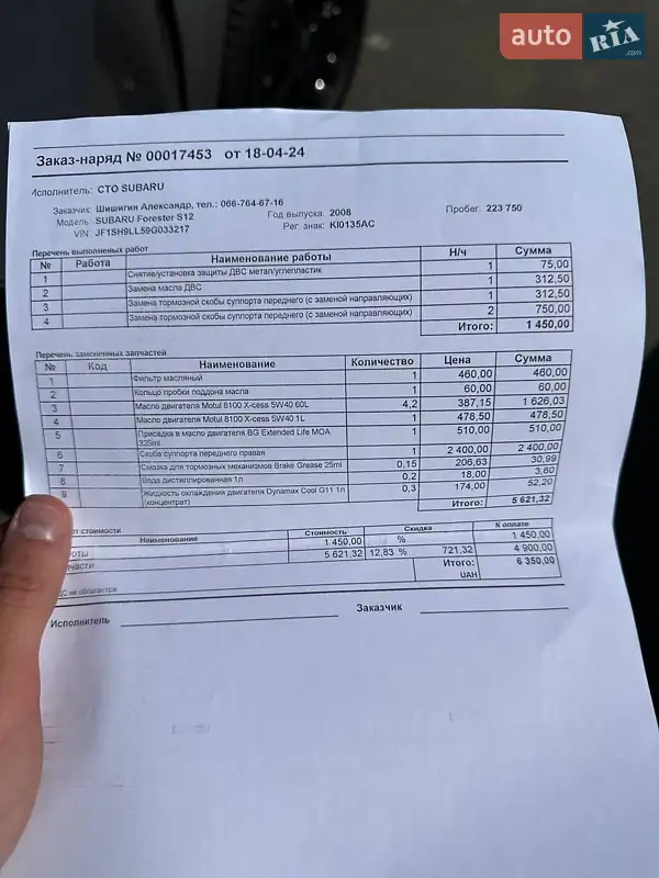 Позашляховик / Кросовер Subaru Forester 2008 в Миколаєві документ 2 фото Позашляховик / Кросовер Subaru Forester 2008 в Миколаєві документ