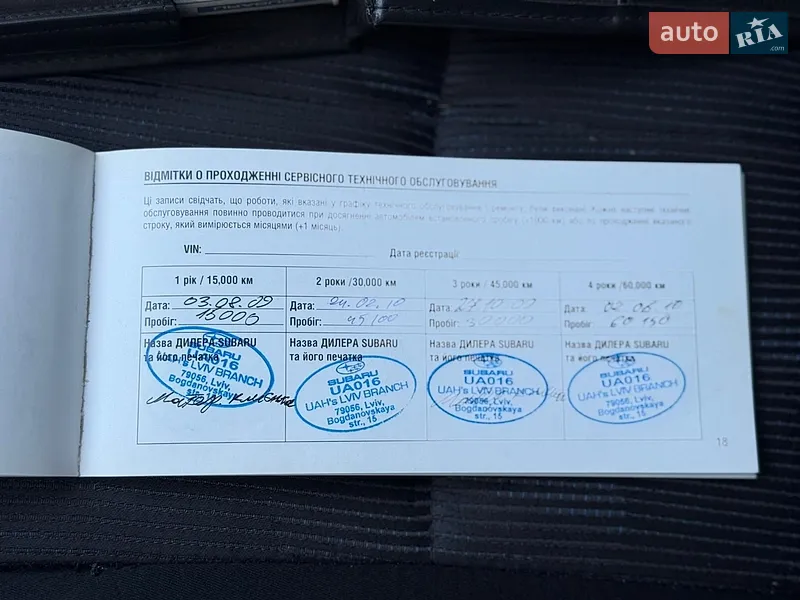 Внедорожник / Кроссовер Subaru Forester 2008 в Одессе документ