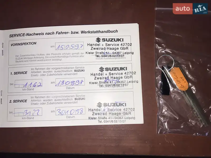 Мотоцикл Спорт-туризм Suzuki GSF 600 Bandit S 1997 в Полтаві документ