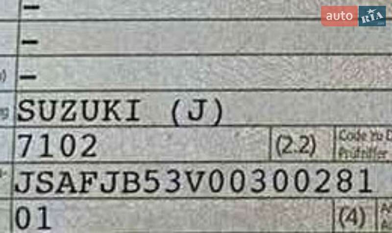 Внедорожник / Кроссовер Suzuki Jimny 2005 в Борщеве