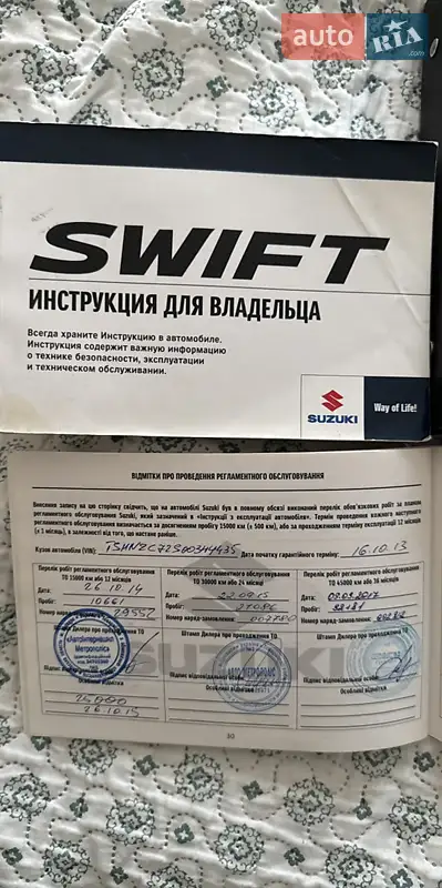 Хэтчбек Suzuki Swift 2013 в Киеве документ