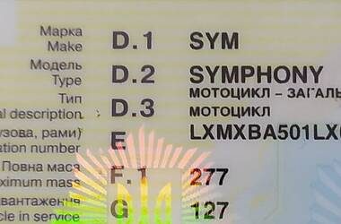 Скутер Sym Symphony 2020 в Мукачево