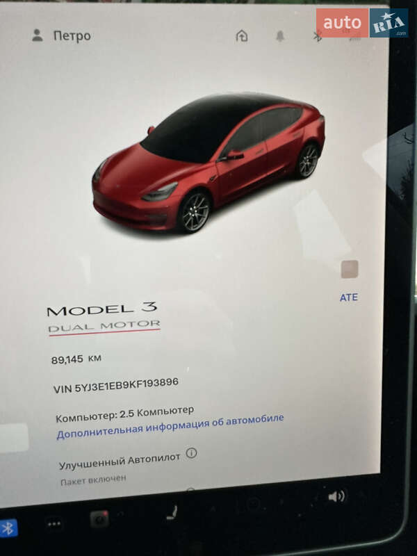 Седан Tesla Model 3 2019 в Львові