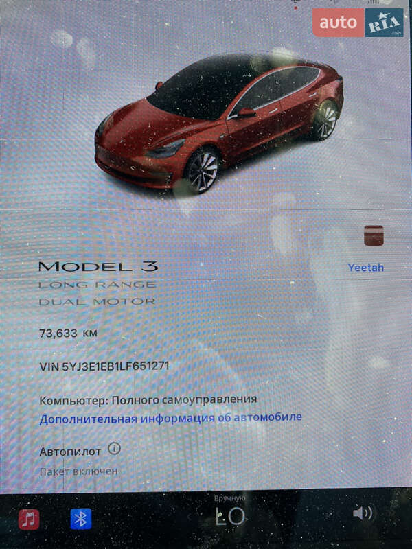 Седан Tesla Model 3 2020 в Дніпрі
