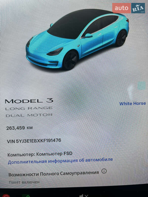 Седан Tesla Model 3 2019 в Києві