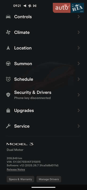 Седан Tesla Model 3 2019 в Полтаві
