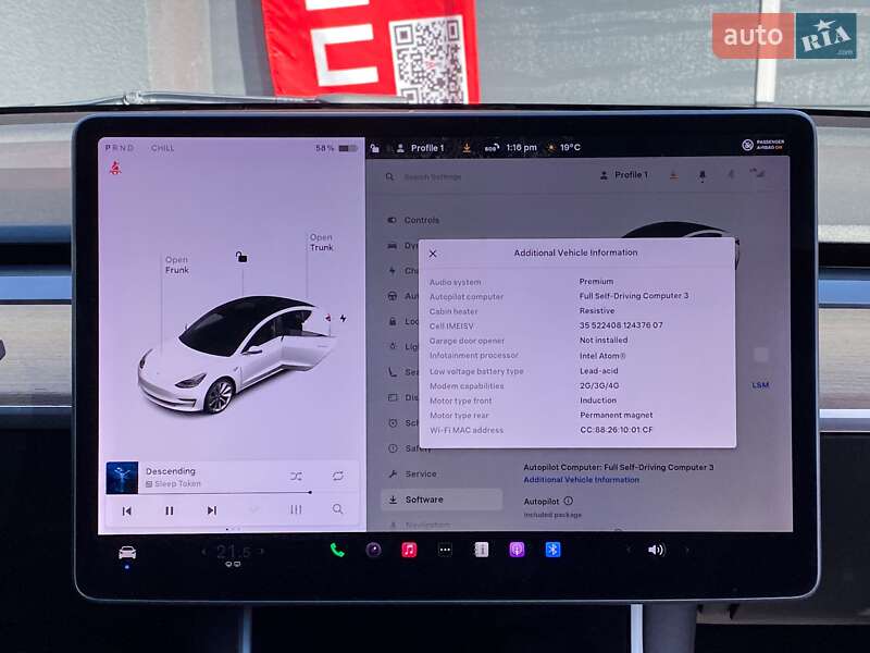 Седан Tesla Model 3 2019 в Киеве