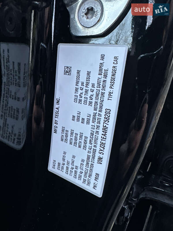 Седан Tesla Model 3 2024 в Львові фото 5 Седан Tesla Model 3 2024 в Львові