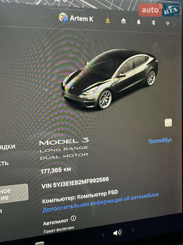 Седан Tesla Model 3 2021 в Одессе