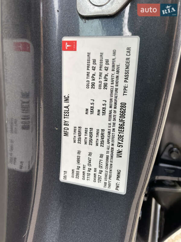 Седан Tesla Model 3 2018 в Кропивницком фото 19 Седан Tesla Model 3 2018 в Кропивницком