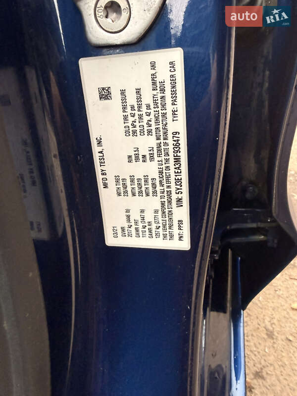 Седан Tesla Model 3 2021 в Одессе фото 20 Седан Tesla Model 3 2021 в Одессе