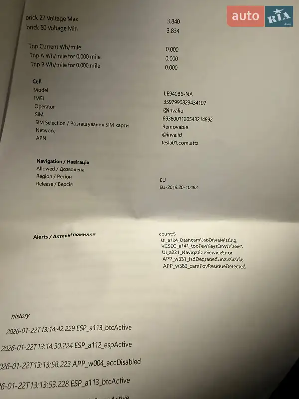 Седан Tesla Model 3 2021 в Ирпене документ
