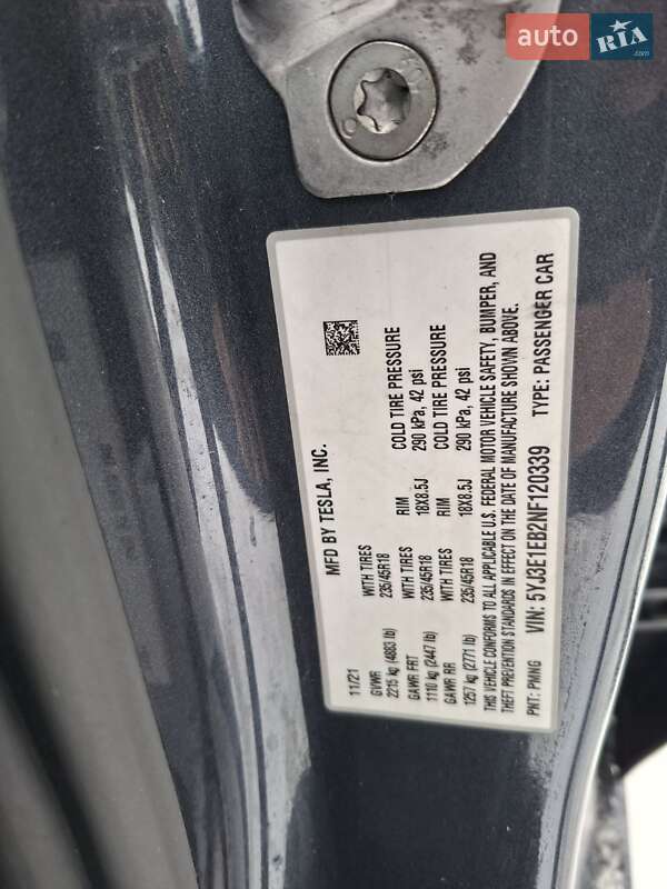 Седан Tesla Model 3 2021 в Львове фото 12 Седан Tesla Model 3 2021 в Львове