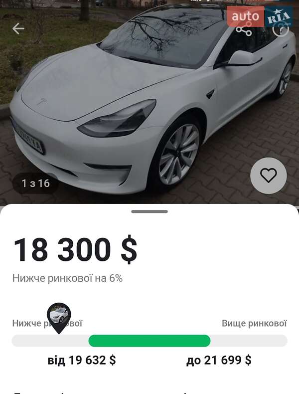 Седан Tesla Model 3 2022 в Ужгороді
