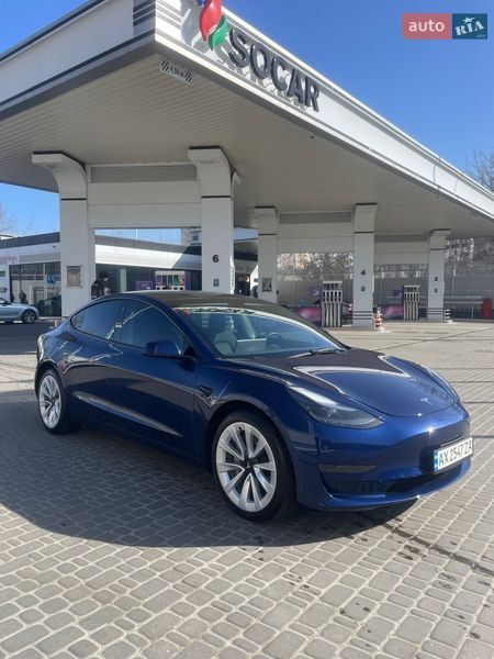 2022 Tesla Model 3, VIN 5YJ3E1EB6NF183282:plate — фото 1 (autoria)