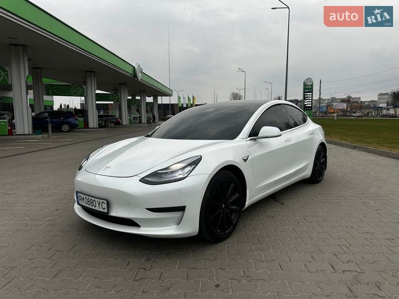 2019 Tesla Model-3, VIN 5YJ3E7EB8KF459606:plate — фото 1 (autoria)