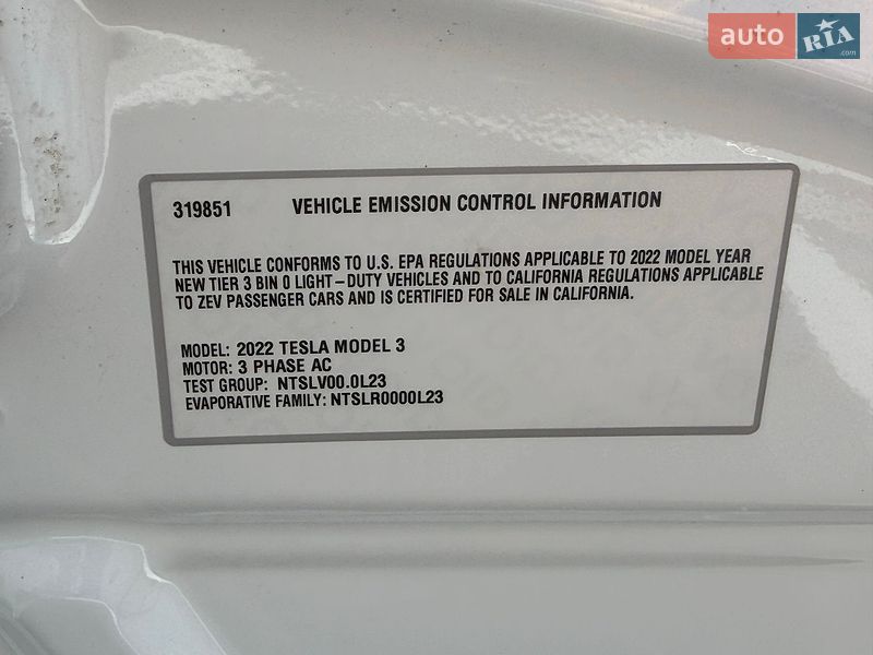 Седан Tesla Model 3 2022 в Кропивницком фото 38 Седан Tesla Model 3 2022 в Кропивницком