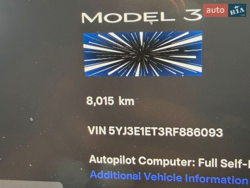Седан Tesla Model 3 2024 в Киеве