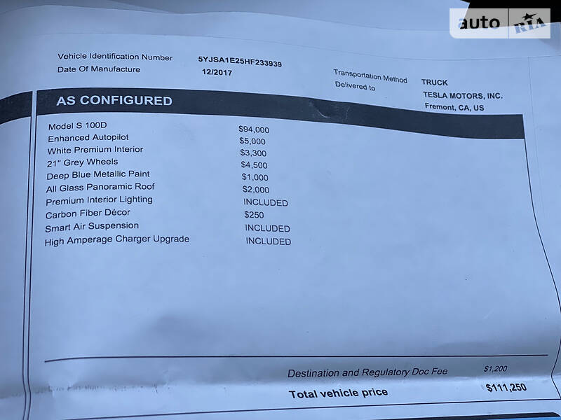 Ліфтбек Tesla Model S 2017 в Житомирі фото 12 Ліфтбек Tesla Model S 2017 в Житомирі