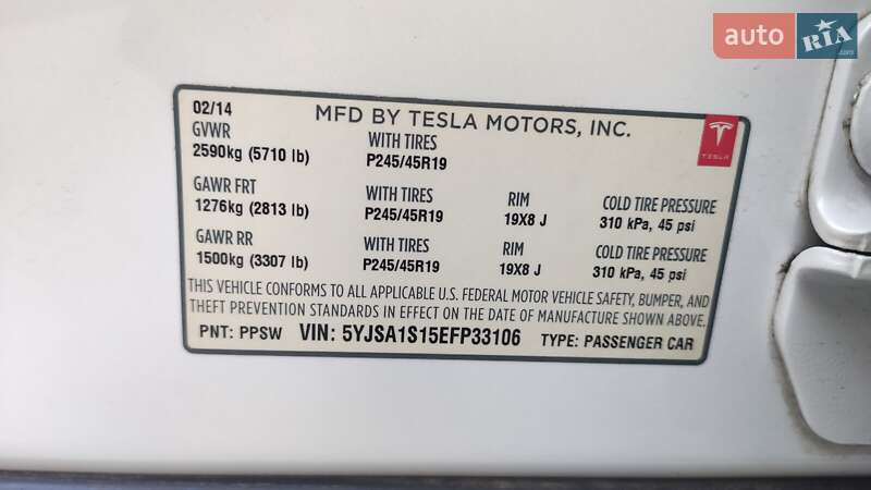 Ліфтбек Tesla Model S 2014 в Харкові фото 27 Ліфтбек Tesla Model S 2014 в Харкові