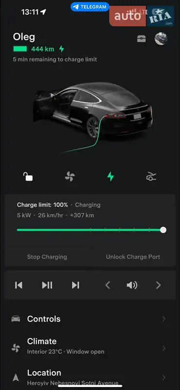 Ліфтбек Tesla Model S 2014 в Києві документ