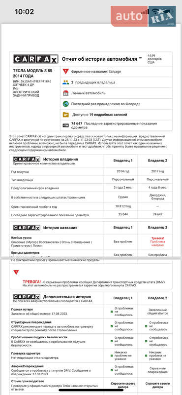 Лифтбек Tesla Model S 2014 в Харькове