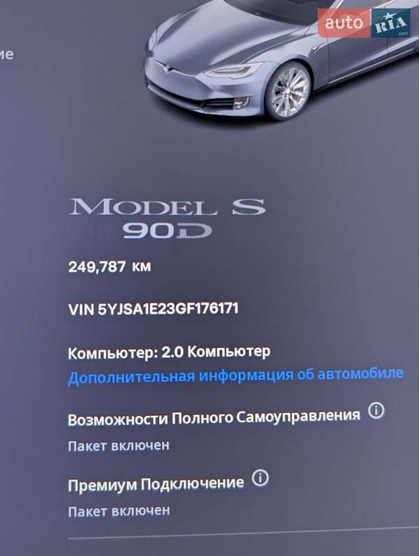 Ліфтбек Tesla Model S 2016 в Києві