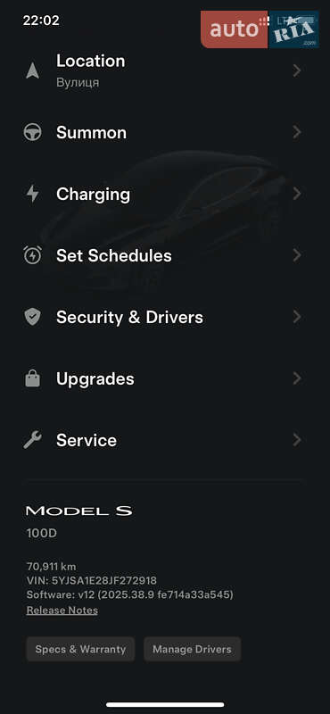 Лифтбек Tesla Model S 2018 в Киеве