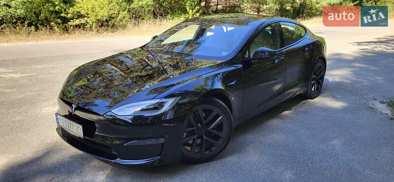 2021 Tesla Model-S, VIN 5YJSA1E65MF453496:plate — фото 1 (autoria)