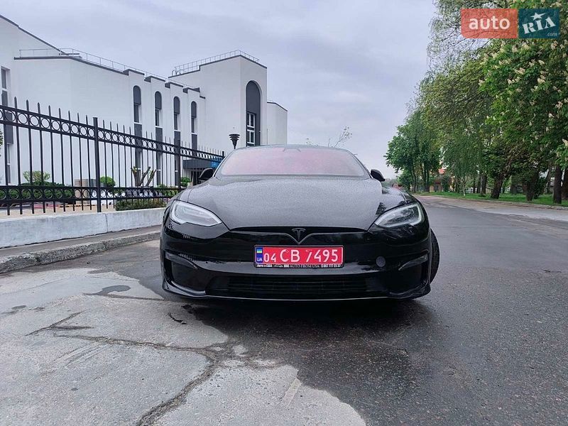 2021 Tesla Model S, VIN 5YJSA1E53MF441189:plate — фото 1 (autoria)