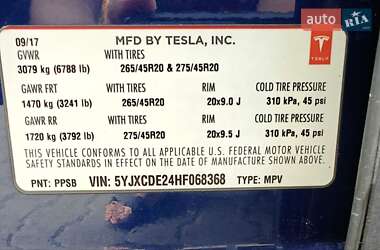 Внедорожник / Кроссовер Tesla Model X 2017 в 