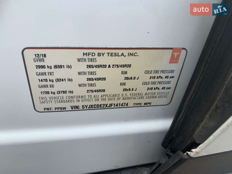 Внедорожник / Кроссовер Tesla Model X 2018 в Киеве фото 13 Внедорожник / Кроссовер Tesla Model X 2018 в Киеве