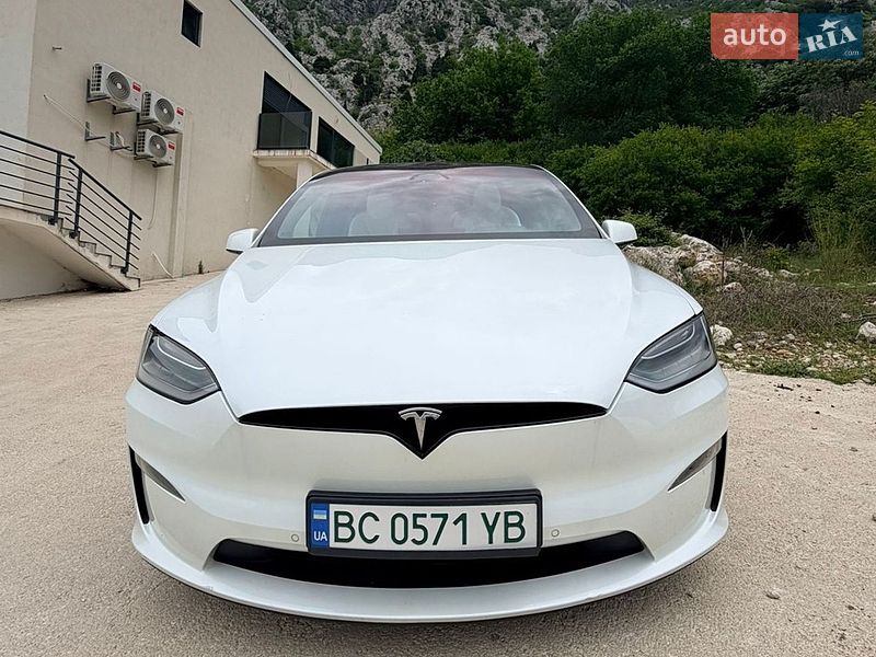 2023 Tesla Model X, VIN 7SAXCBE50PF376525:plate — фото 1 (autoria)
