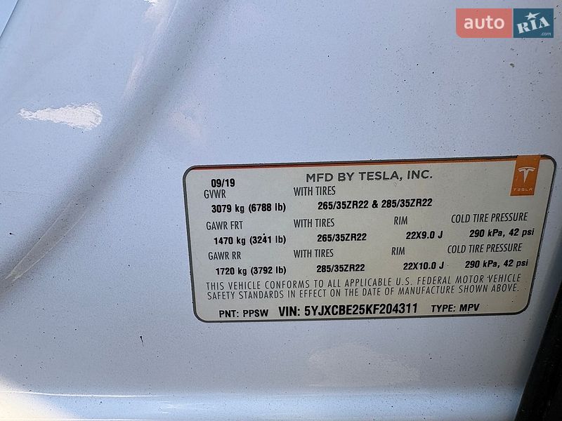 Внедорожник / Кроссовер Tesla Model X 2019 в Киеве фото 34 Внедорожник / Кроссовер Tesla Model X 2019 в Киеве