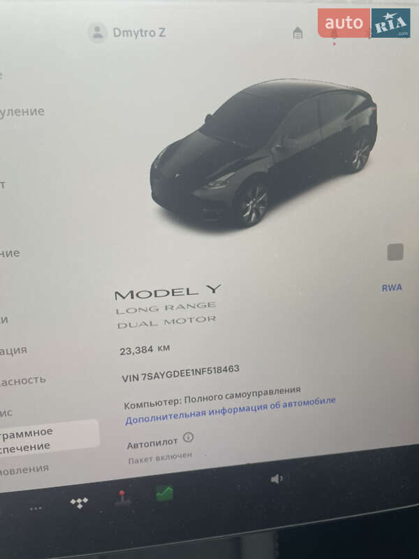 Внедорожник / Кроссовер Tesla Model Y 2022 в Киеве фото 5 Внедорожник / Кроссовер Tesla Model Y 2022 в Киеве