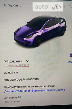 Позашляховик / Кросовер Tesla Model Y 2022 в Одесі