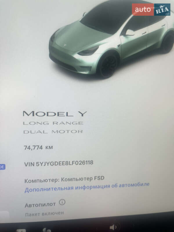 Внедорожник / Кроссовер Tesla Model Y 2020 в Трускавце