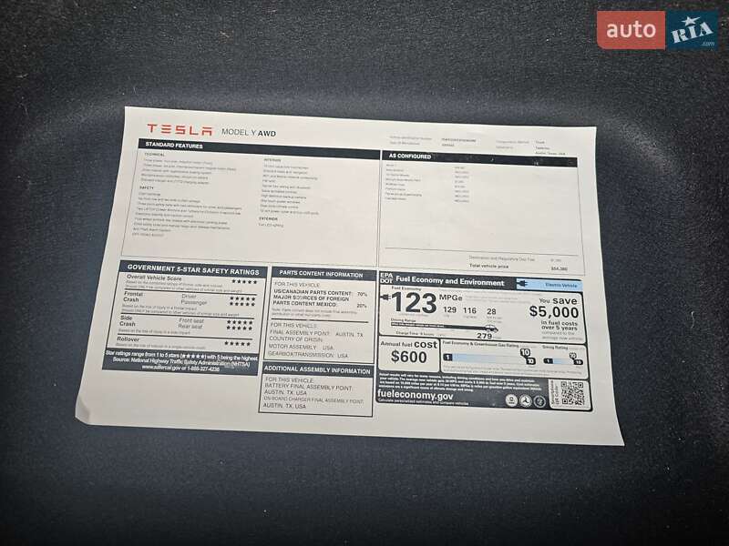 Внедорожник / Кроссовер Tesla Model Y 2023 в Виннице фото 27 Внедорожник / Кроссовер Tesla Model Y 2023 в Виннице