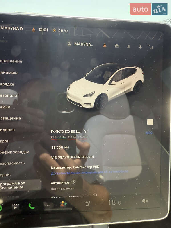 Внедорожник / Кроссовер Tesla Model Y 2022 в Одессе фото 11 Внедорожник / Кроссовер Tesla Model Y 2022 в Одессе